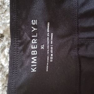 NWT Kimberly C 7/8 leggings with mesh bottom XL
